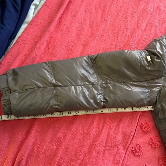 Polo Ralph Lauren Puffer Down Jacket Silver Gray Metallic Winter Women’s Size XL - Picture 11 of 11